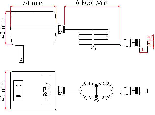 Switchmode Wall Mount Power Supply Dimensions
