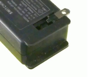 Folding two prong AC connector