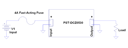 connection diagram of the DCZ series DC converters