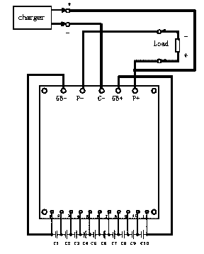 For a closer view click here includng more details of the battery management board for large lithium ion cells