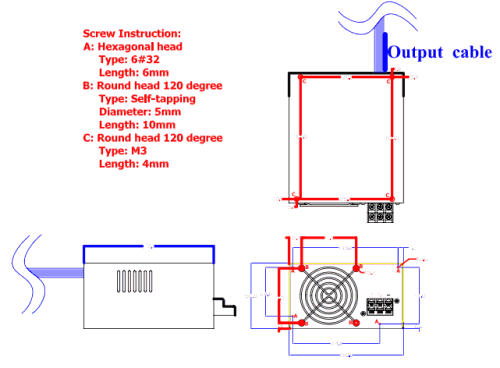 sketch of 750W ATX power supply