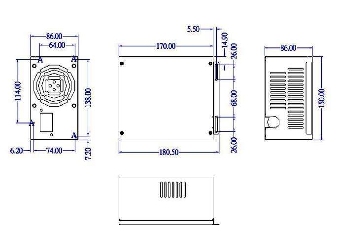 PS2 170mm case