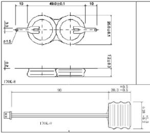 Click here for enlarged view of the coin cell pins and configurations