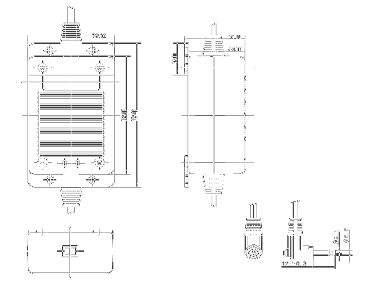 drawing of the 24V 3.5A power supply