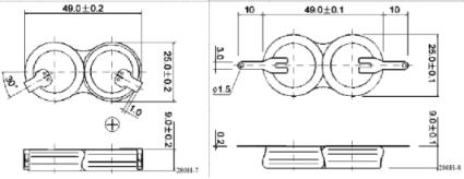 Click here for enlarged view of the coin cell pins and configurations