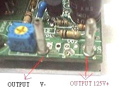 Output pins for 48 to 125VDC converter