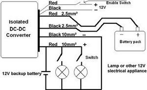 hookup diagram for electric vehicle dc/dc converters