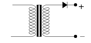 Half Wave Power Transformer as used in a DC Adaptor