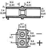 Tamiya style receptacle for battery packs and chargers, sometimes used in power supplies