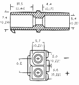 Tamiya style receptacle for battery packs and chargers, sometimes used in power supplies