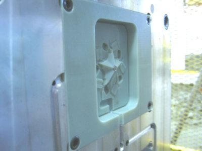 B side of an SLA created injection mold