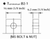 b2 bolt terminal