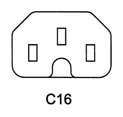 iec c16 plug drawing