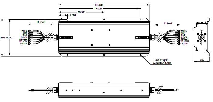 drawing of the UDC2412-BD trailer interface controller